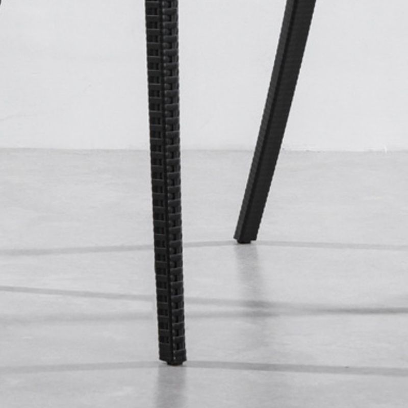 Contemporary Open Back Dining Chair Plastic Stackable Dining Arm Chair