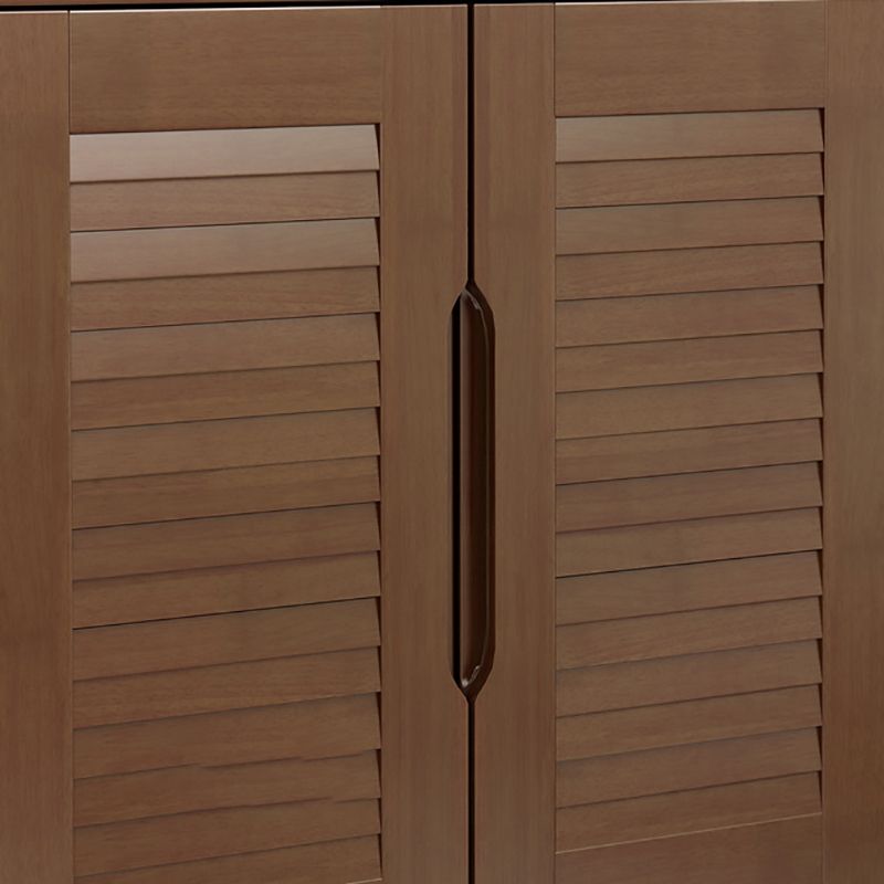 Brown/Natural Door Cabinet 39.37"H Modern Accent Cabinet with Drawers