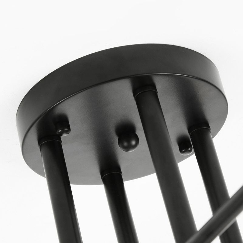 Estilo industrial lámpara de techo incorporada, rama negra, Sala de estar creativa, comedor, dormitorio, bombilla e27 ligera, lujosa y sencilla