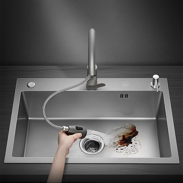 Modern Style Kitchen Sink Stainless Steel Kitchen Sink with Drain Strainer Kit