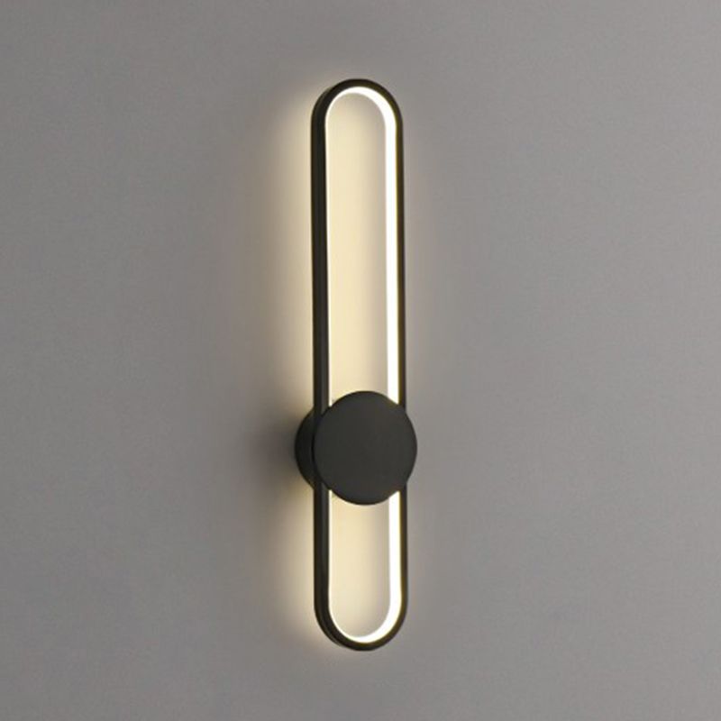 Nordic Style Brass Wall Light Linear Single Light LED Wall Sconce for Living Room
