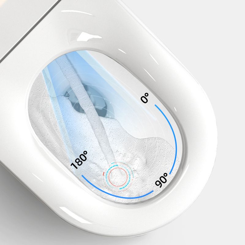 Modern Floor Mount Bidet with Tank and Heated Seat in White Finish