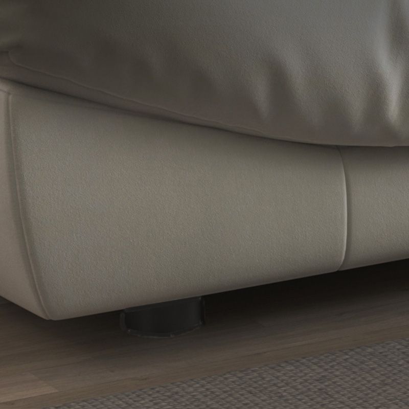 Tufted Split-Back Seating Armless Standard Sofa Leather for Apartment