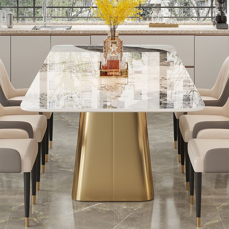 Style contemporain 1/3/4/7 Pièces Ensemble de restauration Rectangulaire Ensemble de table à manger en pierre fritté