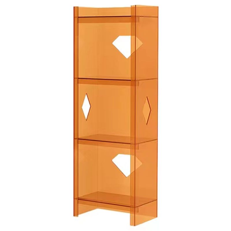 Contemporary Closed Back Cube Bookshelf Acrylic Bookcase for Home Office