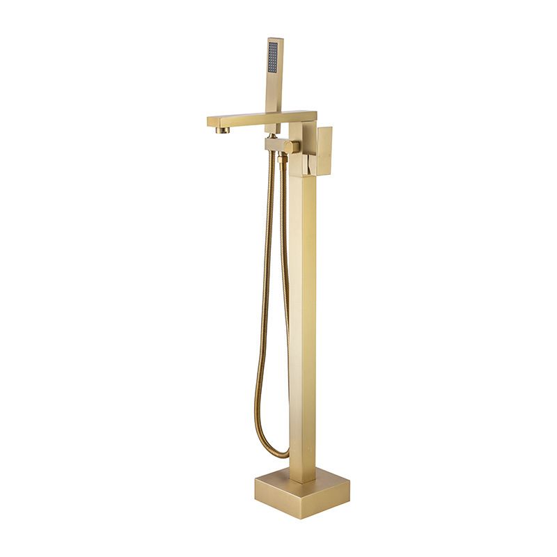 Floor Mounted Metal Freestanding Tub Filler Low Arc Freestanding Tub Filler Trim