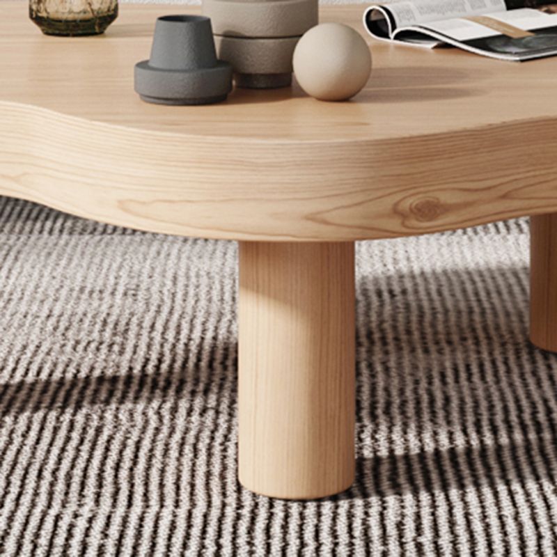 3 Legs Base Design Cocktail Table White/black/walnut Pine Free Shape Coffee Table