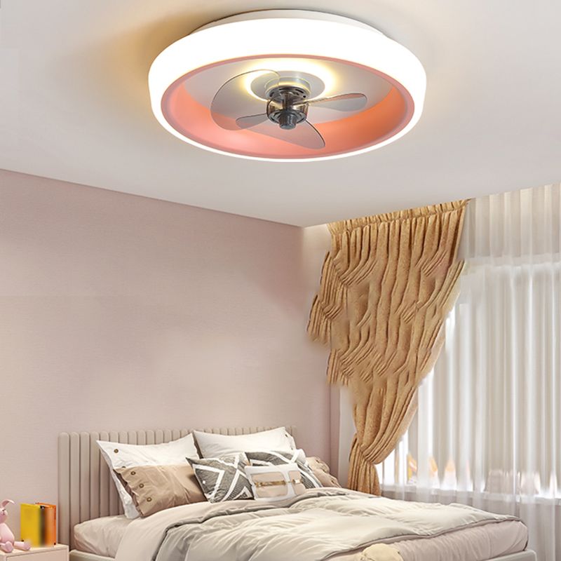 Cirkel metalen plafondventilator lamp Noordse led plafond gemonteerde verlichting