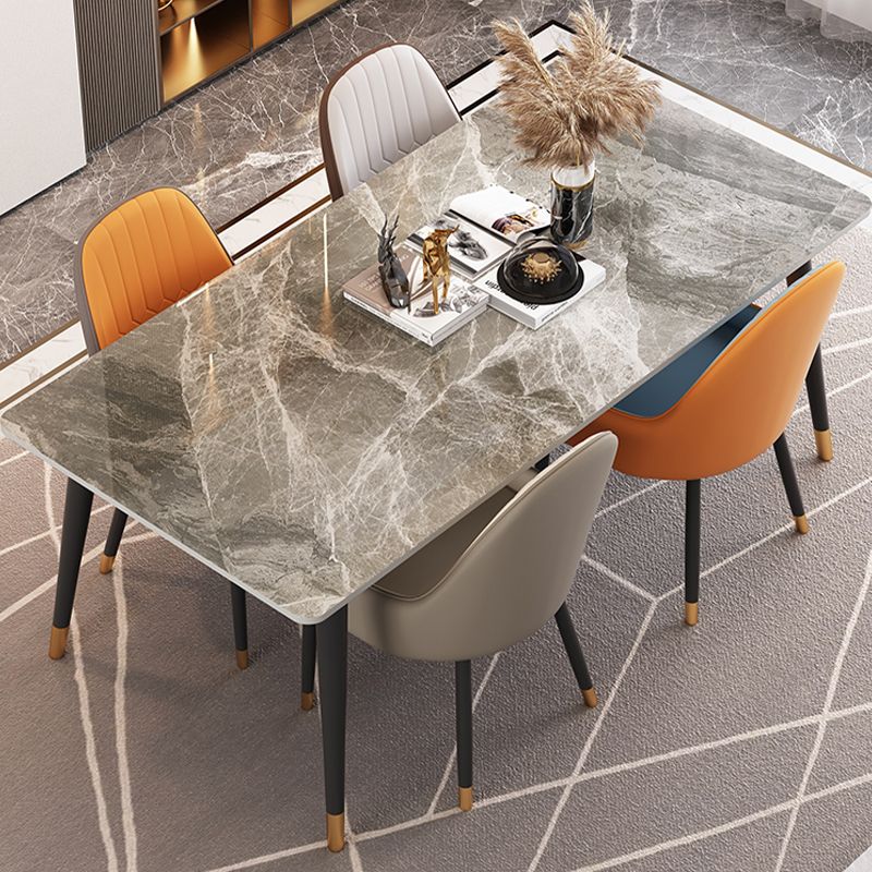 Rectangle 4 Legs Dining Room Table Contemporary Dinette Table