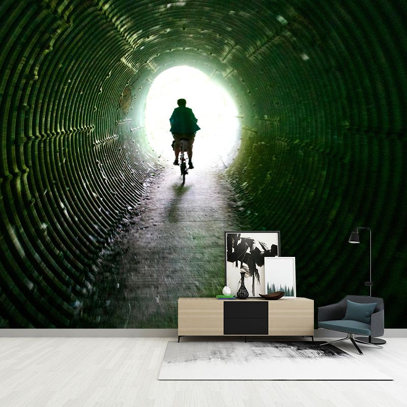 Space Extension Customized Mural Wallpaper Mildew Resistant Wall Covering