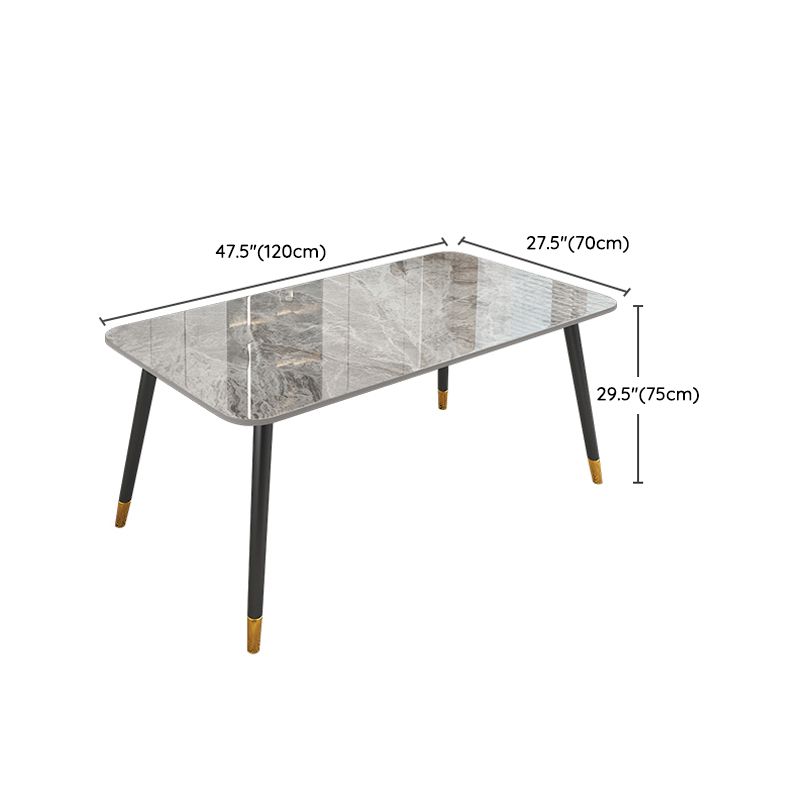 Modern Stone Rectangle Dining Table 1/5/7 Pieces Dining Set for Dining Room