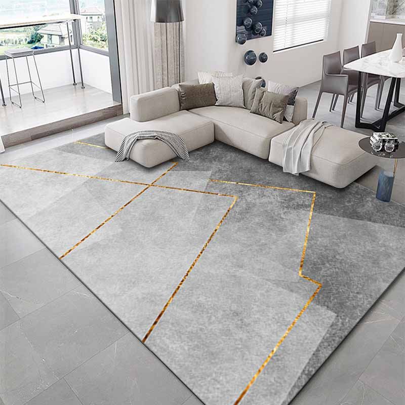 Gorgeous Polyester Carpet Modern Houndstooth Pattern Rug Living Room Carpet with Non-Slip Backing