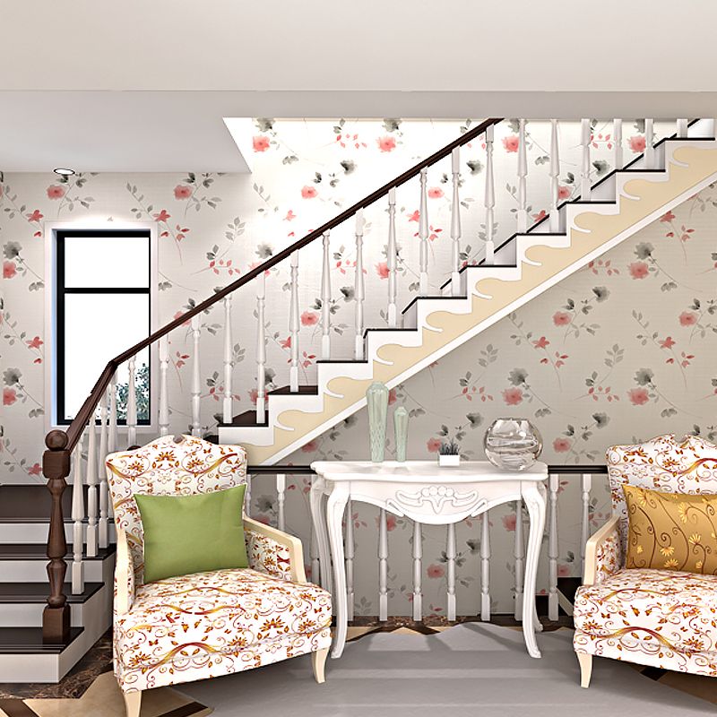 Non-Pasted Flower Wallpaper 54.2-sq ft Countryside Wall Decor for Home Decoration