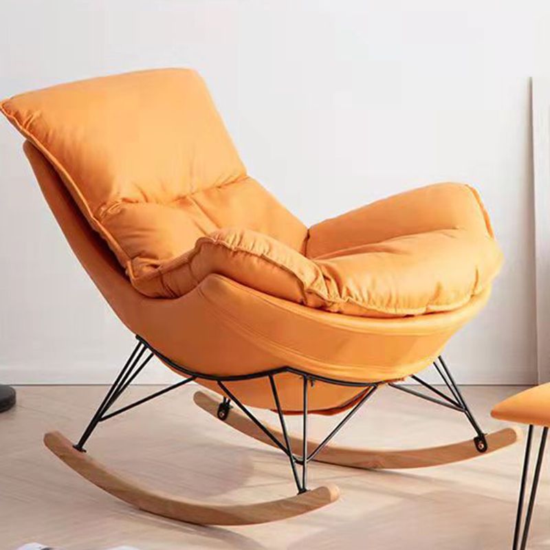 35.82" L x 39.76" W x 34.25" H Armless Lounge Chair with Ottoman for Living Room
