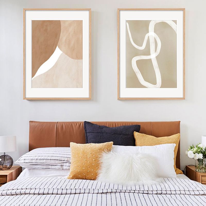 Toile d'art avec coup de pinceau, décoration murale abstraite de Style scandinave, couleur douce pour la maison