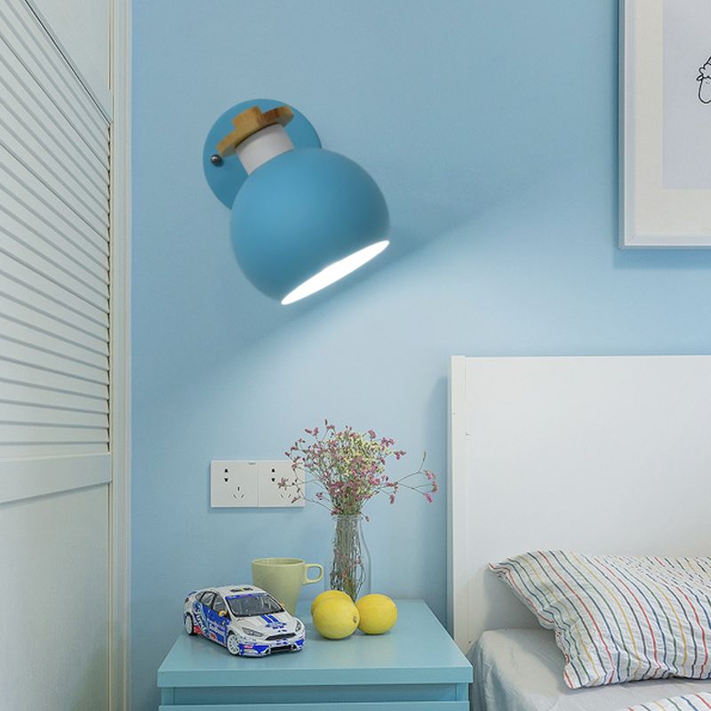 Metal Globe Wall Light Rotatable 1 leichter nordischer Wandleuchten für Kinderschlafzimmerkorridor