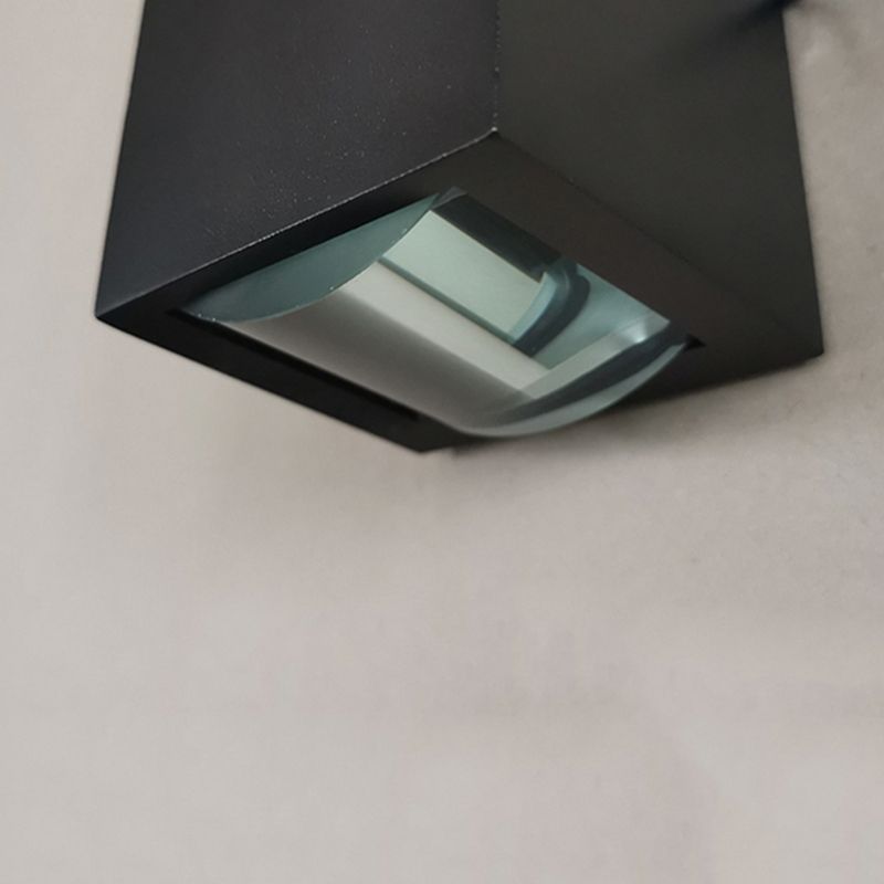 Modern Concise LED Waterproof Wall Lamp Aluminium Rectangular Spotlight for Exterior Spaces