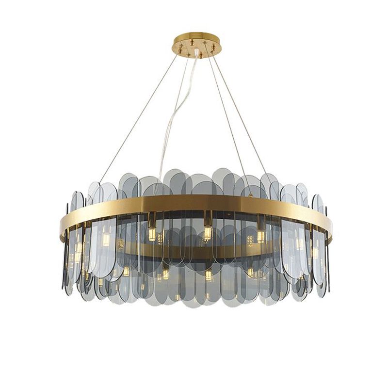 Ringform Decke Kronleuchter Modernist Style Glassuspension Licht für Wohnzimmer
