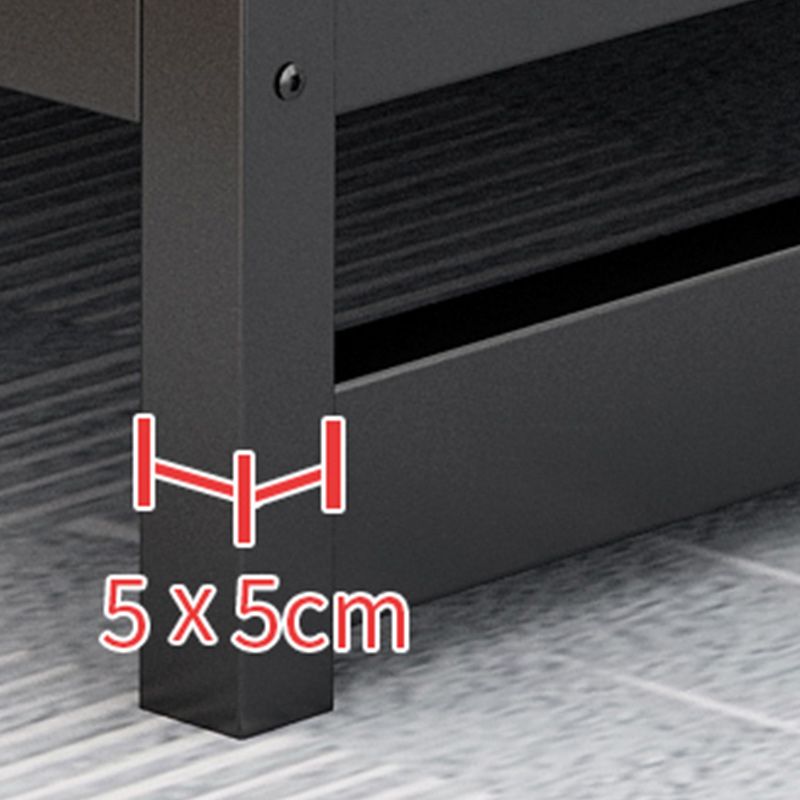 Glam Metal Upholstered Panel Headboard Rectangular Standard Bed