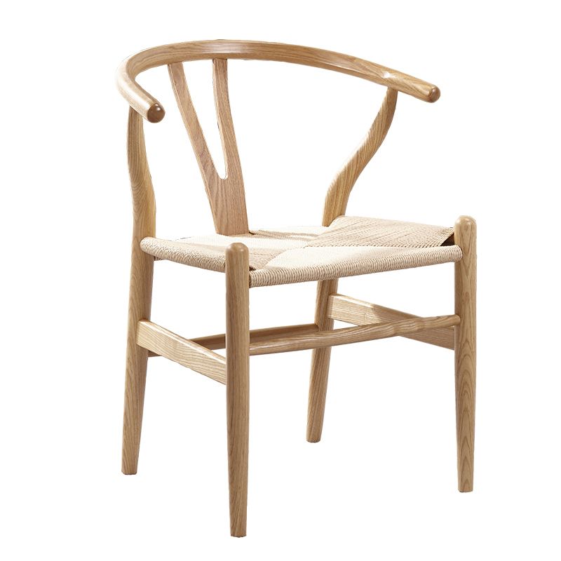 Silla auxiliar de comedor escandinava Silla auxiliar de comedor natural Wishbone para uso doméstico