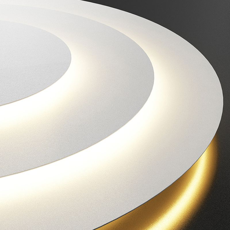 Nordic Flush Mount Multi-Layer LED Ceiling Light Fixture in White for Living Room