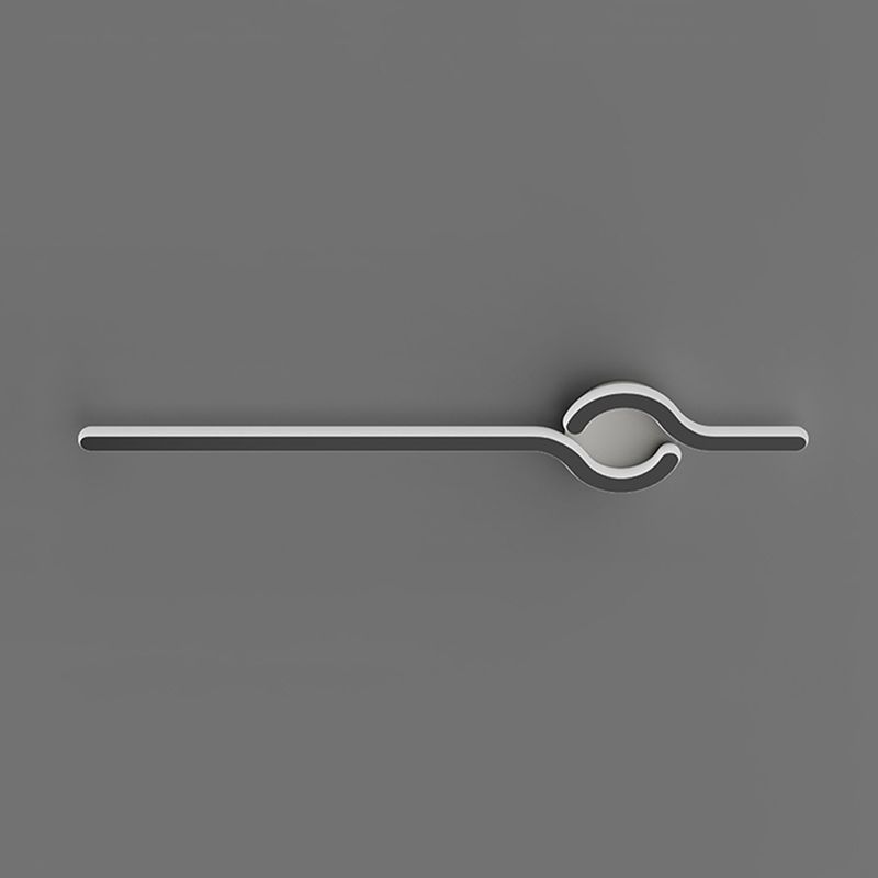 Linear Shape Metal Wall Sconce Modern Single Light Wall Mount Lighting