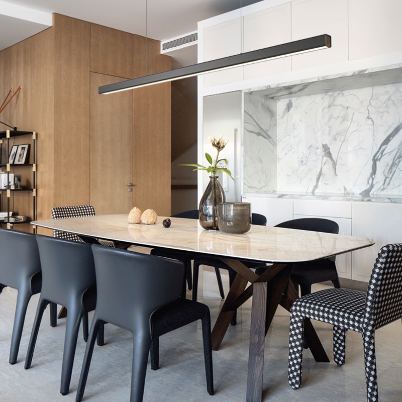 Luz Led Island Lighture Nordic Modern Style Comedor Rectángulo Luz de colgante