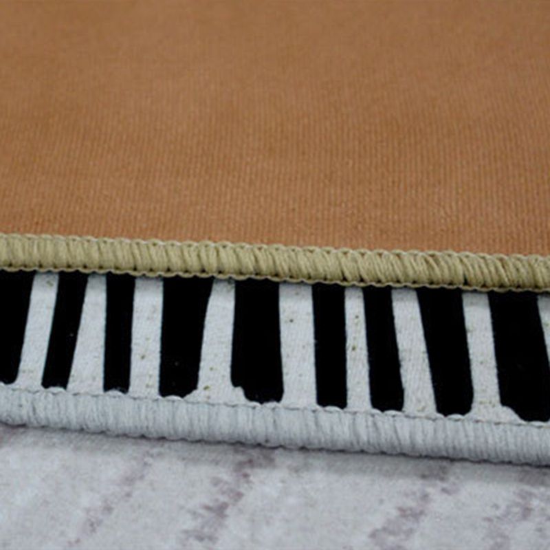 Modern Palm Leaves Print Rug Polyester Indoor Carpet Stain Resistant Area Rug for Home Decoration