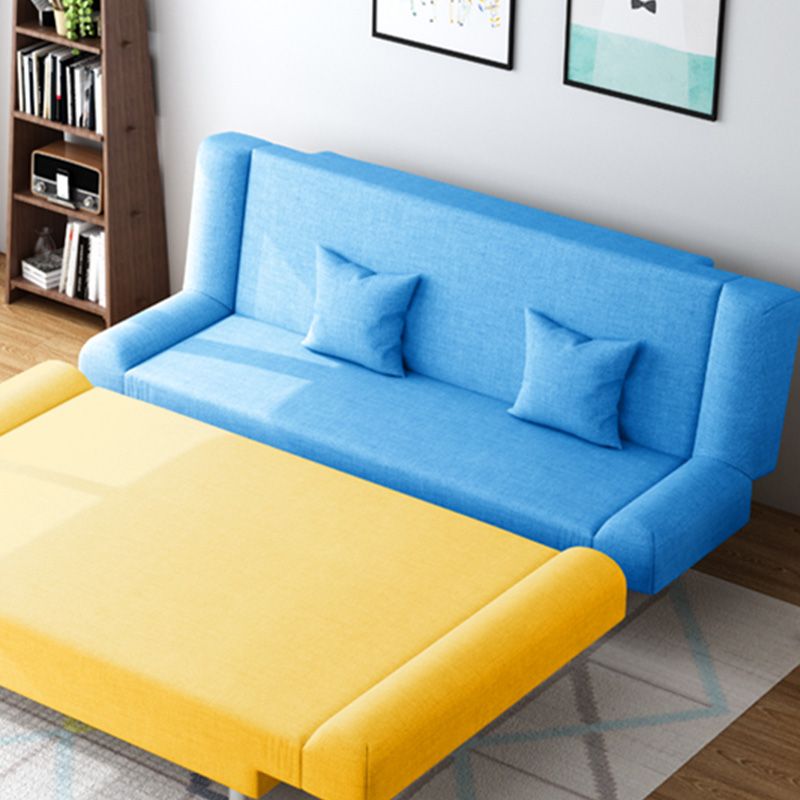 29.53" H Linen Armless Sofa with Tight Back Convertible Sofa for Living Room, Apartment