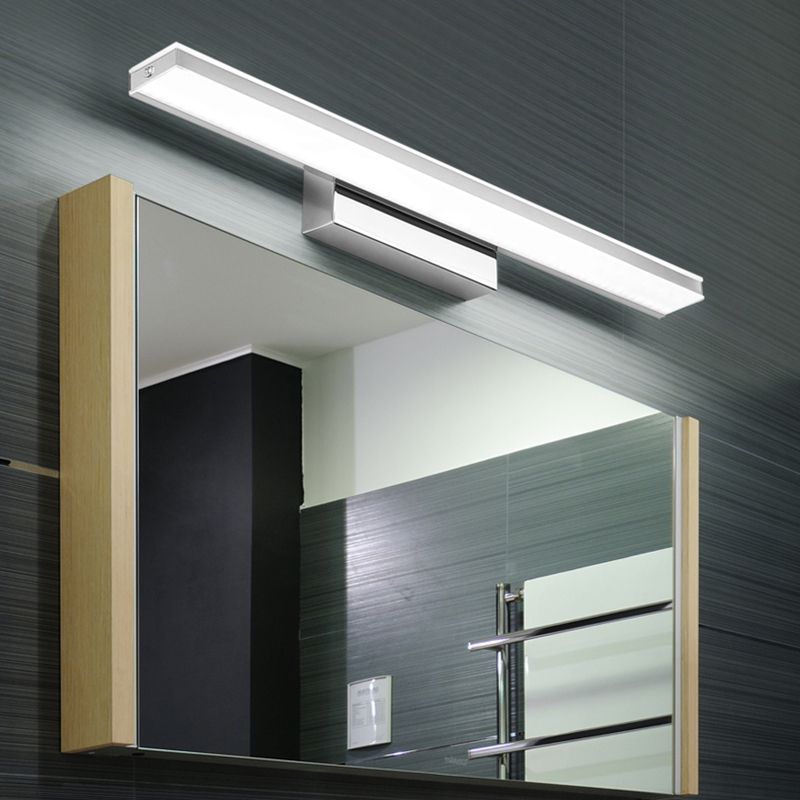Lampada a parete lineare in acciaio inossidabile Sconce Minimalismo Sconcetto per il bagno