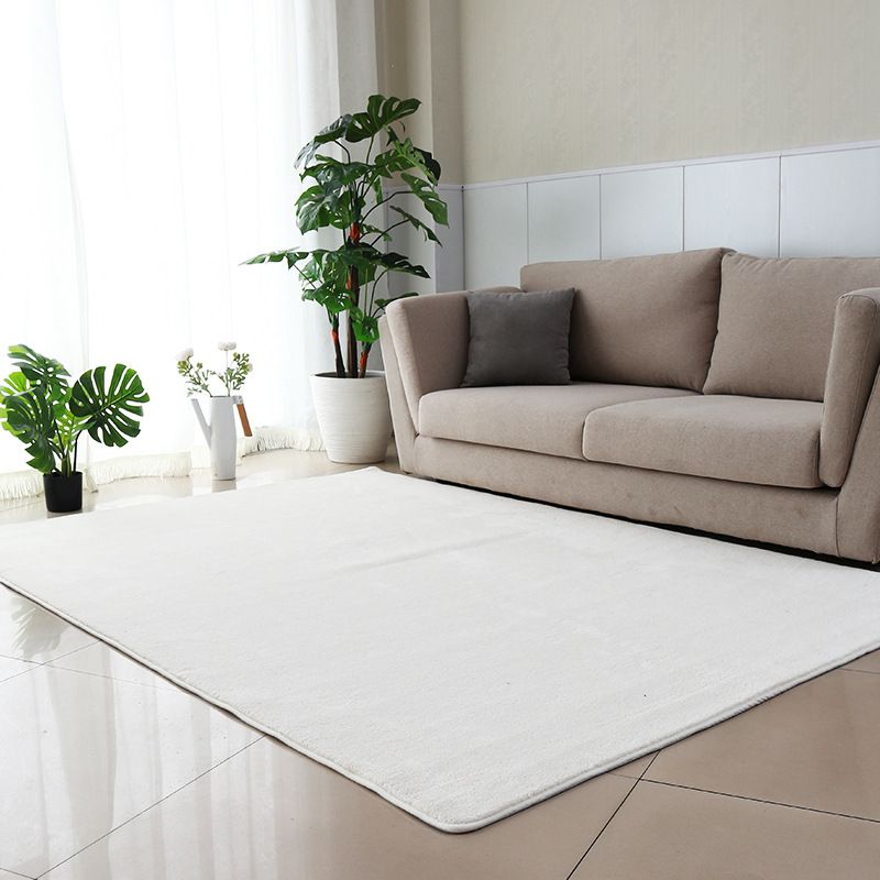 Modern Solid Color Carpet Washable Area Rug Polyster Anti-Slip Area Carpet for Living Room
