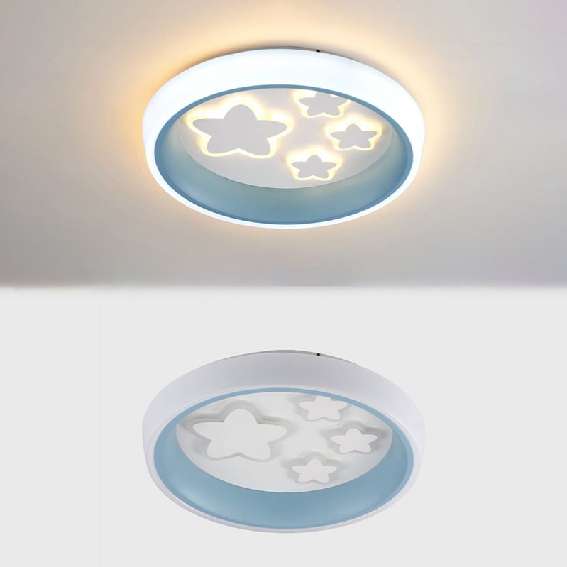 Modern Style LED Ceiling Light Lovely Cartoon Flush-mount Lamp for Kid's Room