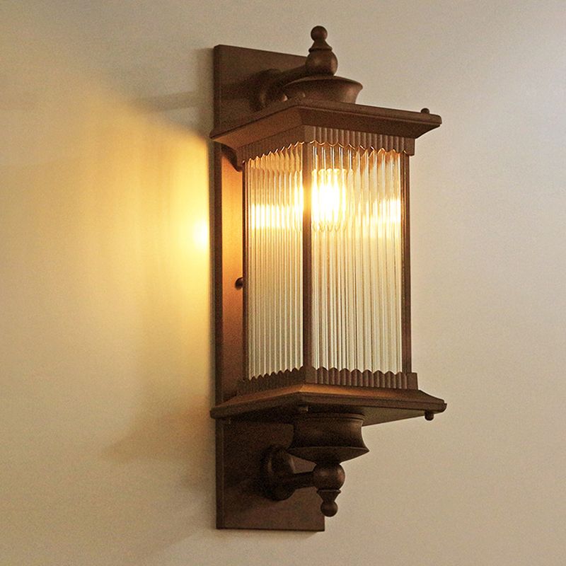 Simple Rectangler Wall Lamp Metal 1 Light Wall Light Fixture