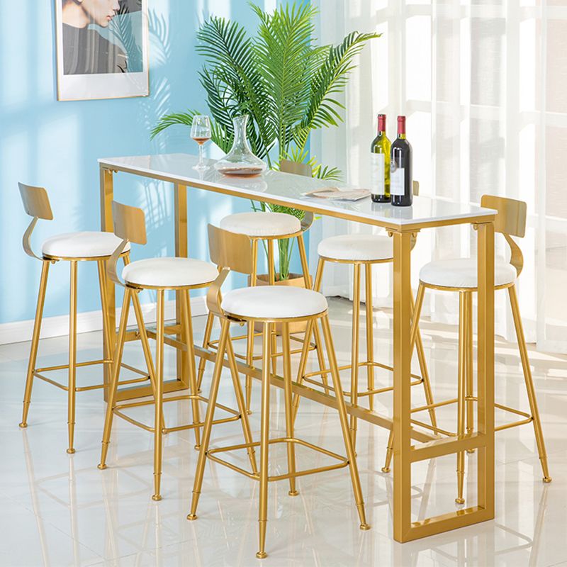 Modern Rectangular Table and Stool Set 1/4/7 Pieces Pub Dining Set