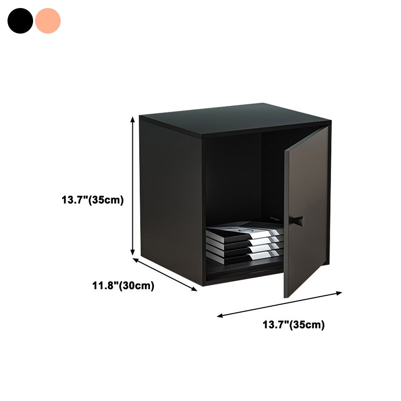 Modern Square Bookcase Metal Bookshelf for Bedroom , 13.7" W X 11.8" D X 13.7" H