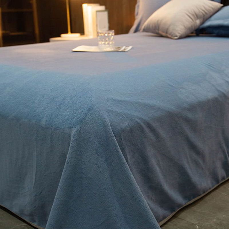 Winter Basic Bed Sheet Set Flannel Solid Fitted Sheet for Bedroom