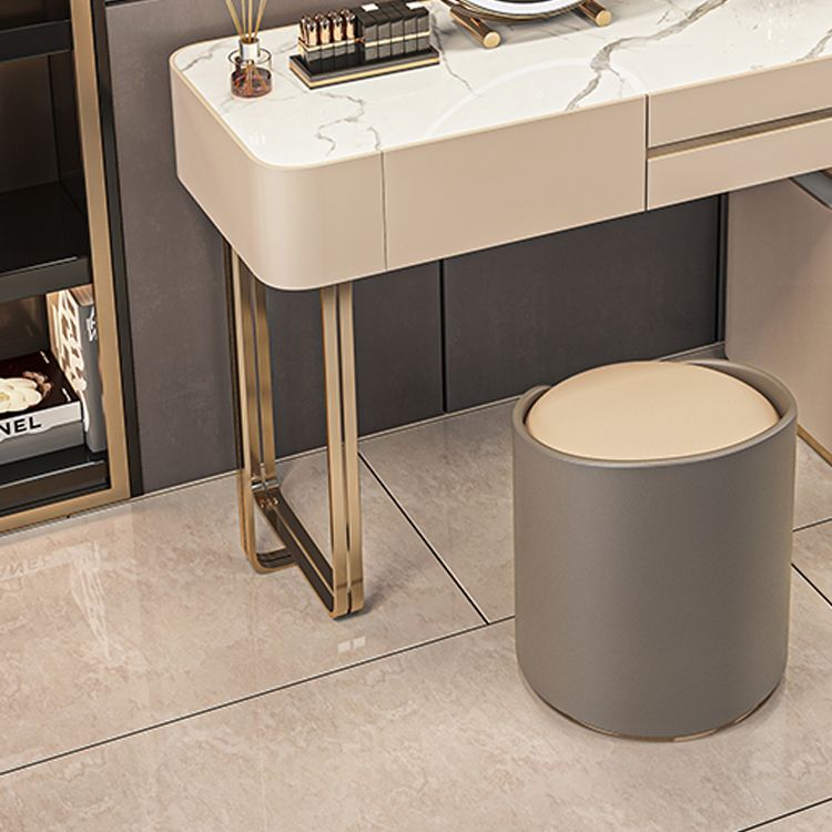 Luxurious Wood and Metal Make-up Vanity 5 Drawers & Lighted Mirror Dressing Table