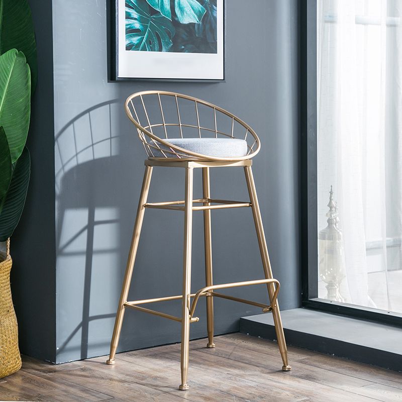 Nordic Style Bucket Counter Stools for Home Upholstered Bar Stools