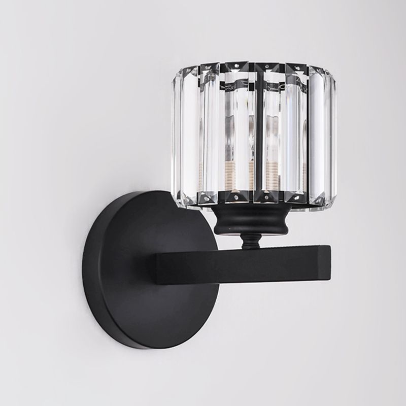 Lampada a parete cilindrica Stile moderno a 1 luce trasparente lampada montata a parete