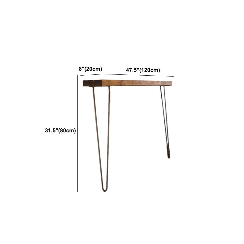 Contemporary Console Table Pine Solid Wood Rectangle Console Table