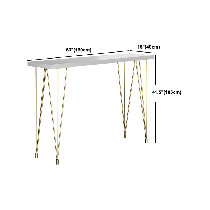 Glam Rectangle Bar Table 1/2/3 Pieces Solid Wood Counter Table with Upholstered Stools