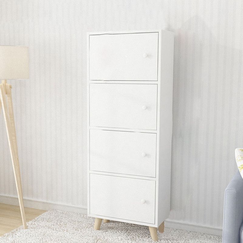 Contemporary Wooden Accent Cabinet with Knobs Doors and Straight Legs