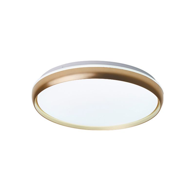 LED Living Room Flush Lighting Minimalist Black / Gold / Silver Flushmount con Circular Acrilico Shade