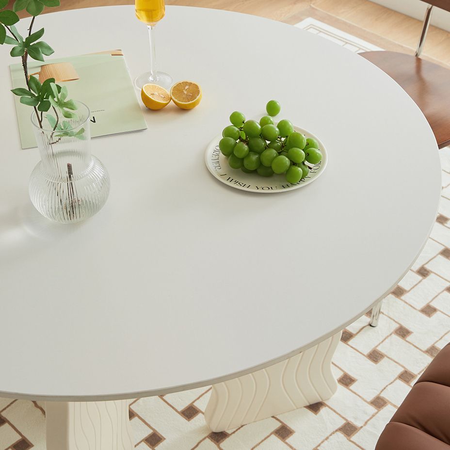 Modern Round Dining Table 3 White Legs Table for Dining Room
