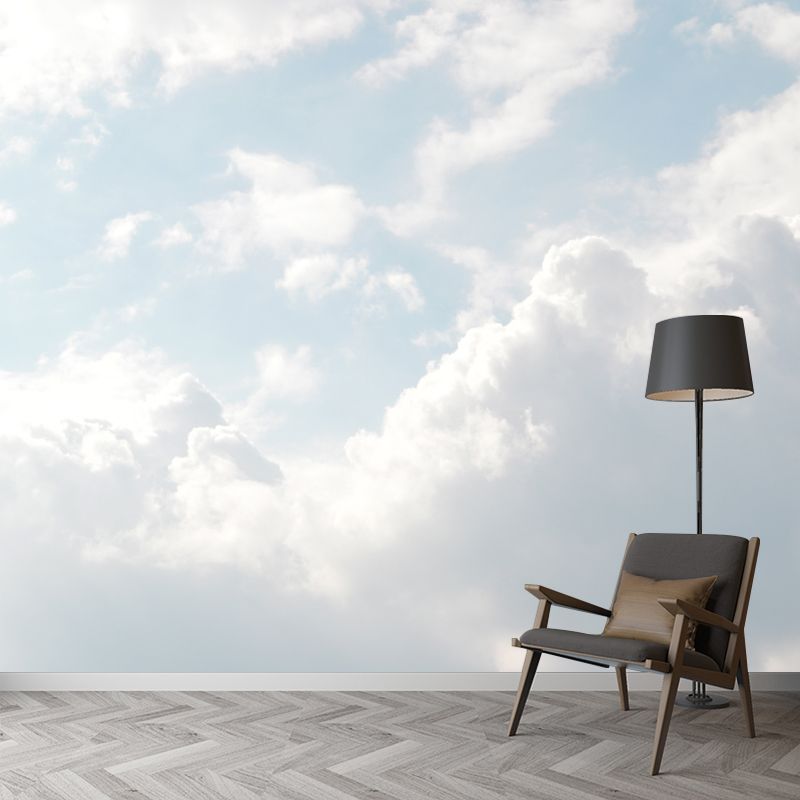 Modern Sky Mural Wallpaper Stain Resistant Wall Decor for Bedroom, Customized Size