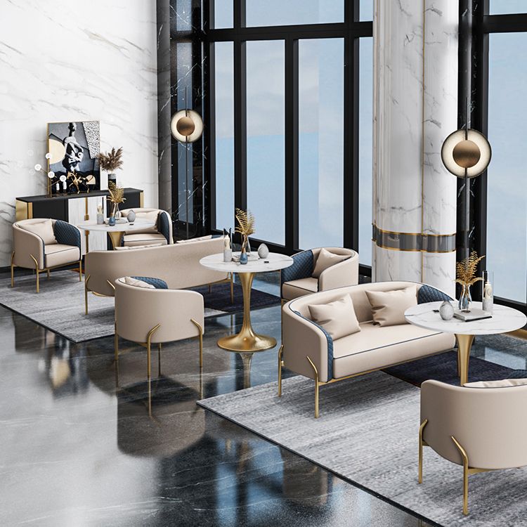 Glam Style Sintered Stone Set Round 1/3/4/5 Pieces Dining Set for Home Use