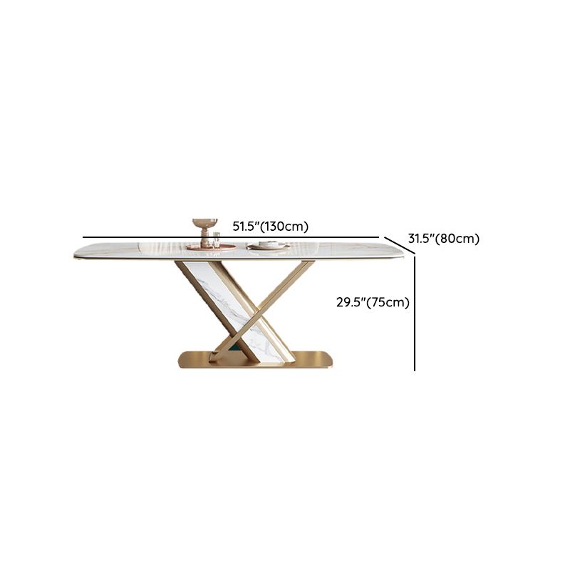 Designer Style 1/4/5/6/7 Pieces Rectangle Dining Set Sintered Stone Top Dining Table Set
