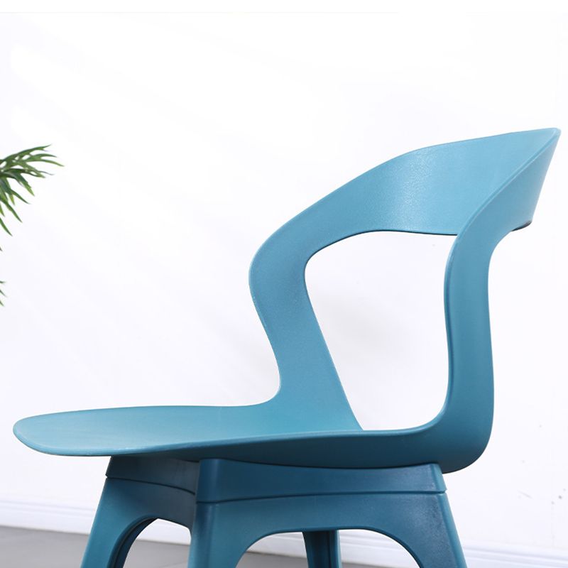 Contemporary Kitchen Dining Chair Vinyl Open Back Side Chair
