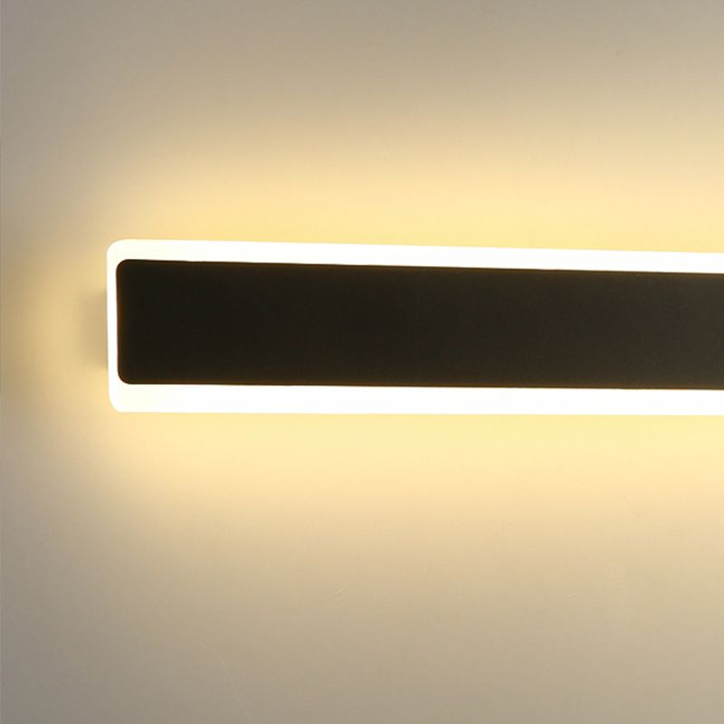 Sombra lineal matones de metal mate moderna iluminación de montaje de pared de luz simple