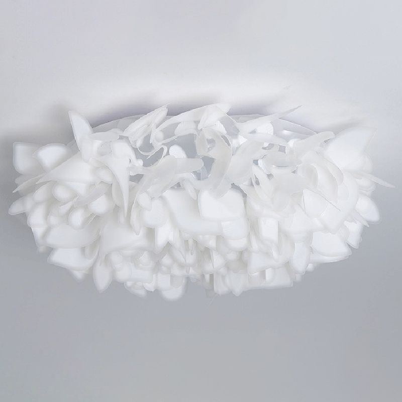 Modern Ceiling Lamp Creative LED Flush Mount Light Fixture with Plastic Shade for Bedroom